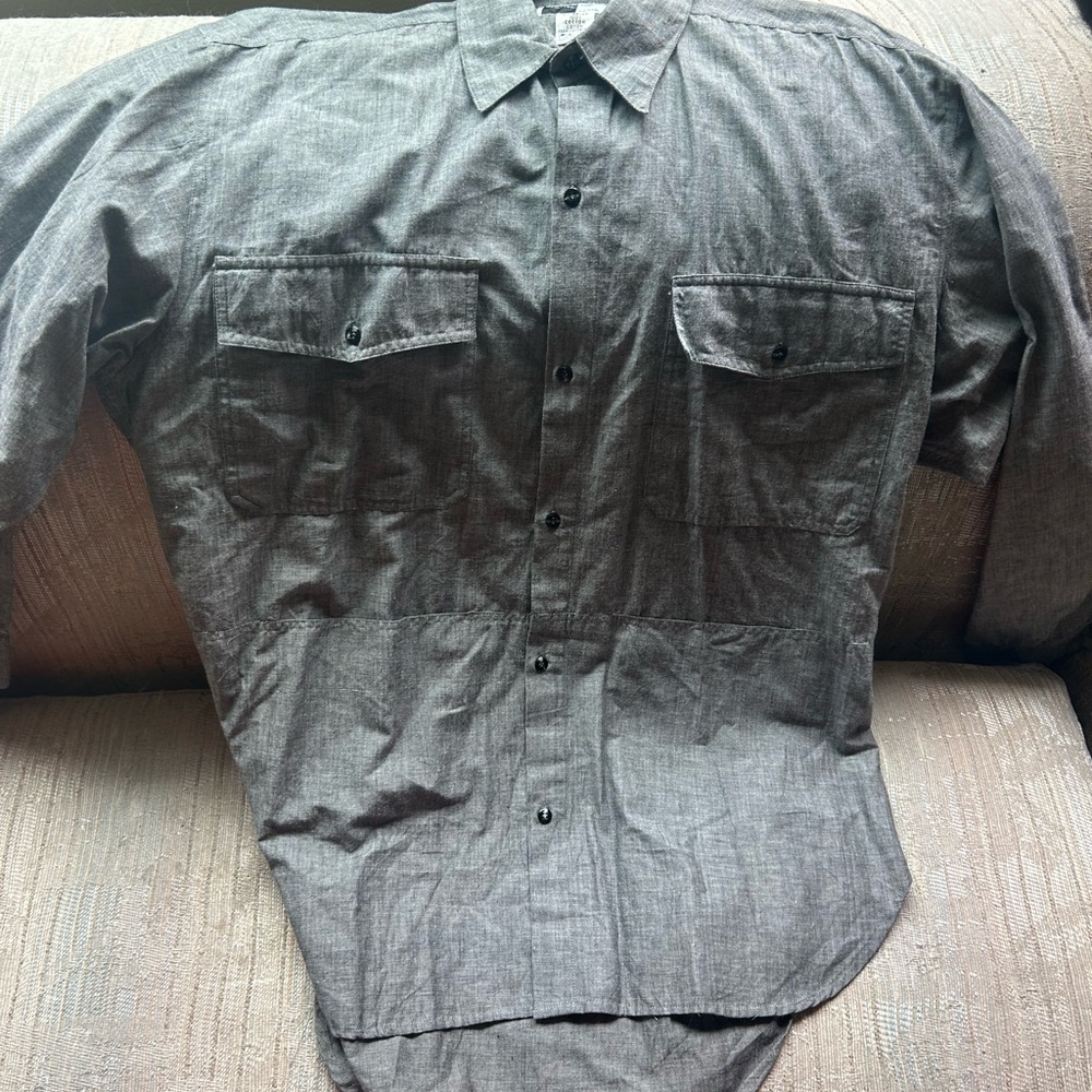 Willi Smith Gray Casual Button Down Shirt